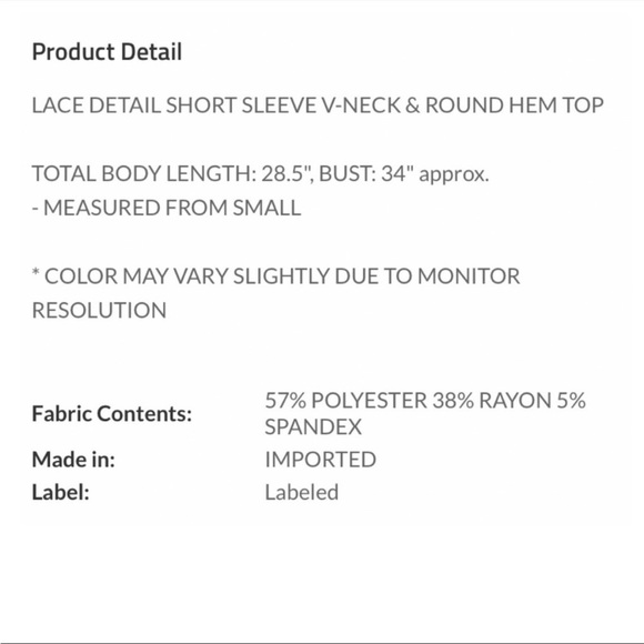 Magenta Lace Sleeve V Neck Top - Picture 2 of 2